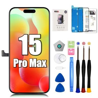 Imagem de EFAITHFIX Tela de substituição para iPhone 15 Pro Max 6,7 polegadas LCD COF 3D Touch Display Full HD Montagem de moldura digitalizador (A2849 A3105 A3106 A3108) com ferramentas de reparo Protetor de