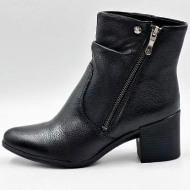 Imagem de Bota Bottero Cano Curto Salto Médio Bloco Feminina-Feminino