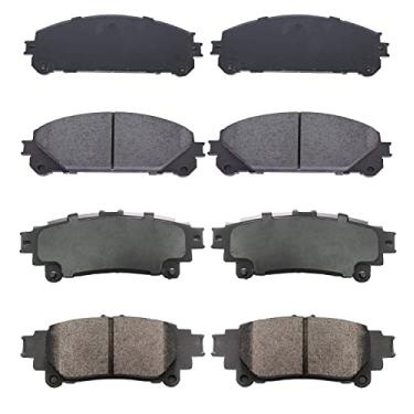 Imagem de EXPPOWER Substituição para pastilhas de freio de cerâmica dianteiras e traseiras D1324,D1391 - LEXUS RX350, RX450h, Highlander, Sienna 2010-2018