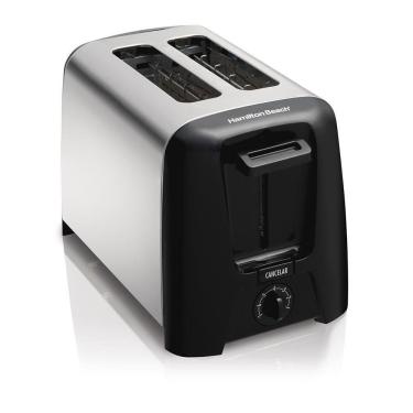 Imagem de Torradeira 2 Fatias Aço Inox 750w 220v Hamilton Beach Preta