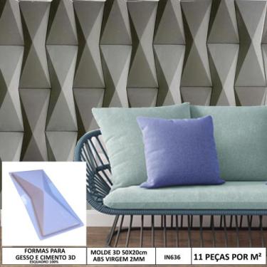 Imagem de Forma 3d Origami 50x20cm ABS 2mm Molde para gesso/cimento/concreto 3d 