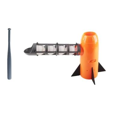 Imagem de Baseball Pitching Machine Baseball Pitcher Outdoor Sports Sports Auto Ball Launcher Bat, Laranja