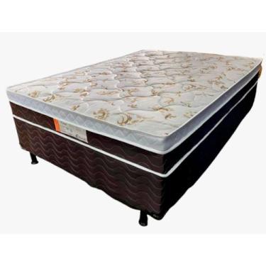 Imagem de Conjunto Box Viena Casal 138x188x52cm Molas Ensacadas Topázio - Topazi