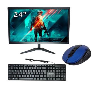 Imagem de Kit 1 Monitor Led 24 Polegadas Full Hd E Perifericos - Kit 2