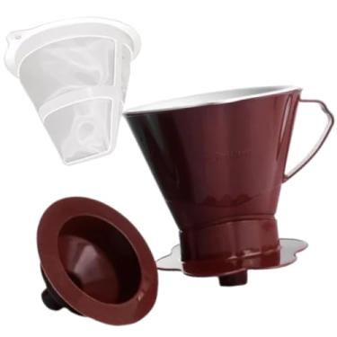 Imagem de Kit Suporte para Filtro de Café, Adaptador para Garrafa Térmica, Funil e Coador Reutilizável N.103