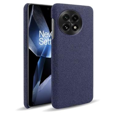 Imagem de Capa para Oneplus 13,Capa desenhada em lona,Case Protetora Ultrafina com Empunhadura Macia,Design em Tecido Antichoque e Antiarranhões-Blue