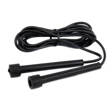 Imagem de Corda de Pular Tamanho Ajustável em PVC - Corda de Saltos Com Velocidade Para Treino Funcional - Exercícios - Crossfit - Academia - Tamanho Máximo 3,15 Metros - Preta