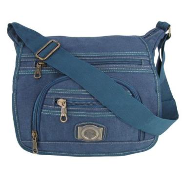 Imagem de Bolsa Transversal Pasta Tirarcolo Ombro Em Lona Multiúso Masculina Fem