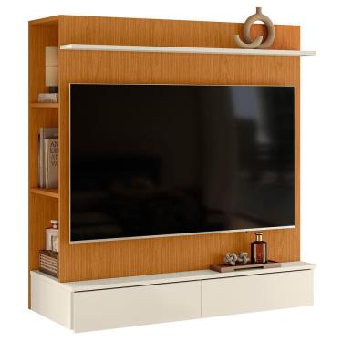 Imagem de Closet com Painel Wave para TV até 42 - Móveis Albatroz Cinamomo/Off White