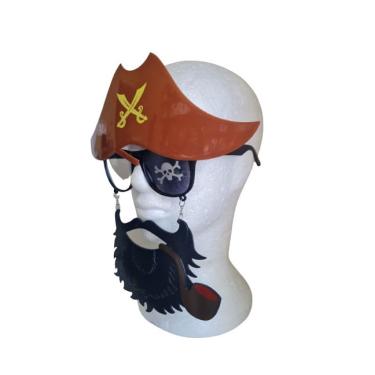 Imagem de Fantasia Óculos Pirata com Barba para Festa- Adulto/ Infantil
