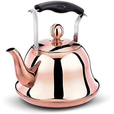 Imagem de Bule de chá de aço inoxidável, bule de café, prensa de chá, bule de chá de aço inoxidável com toque frio, alça ergonômica, espelhada, brilhante, bule de chá, casa, hotel
