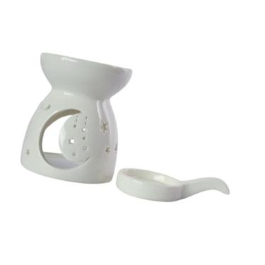 Imagem de IEUDNS Essential Oil Burner Aroma Oil mais quente Fragrância Difusor com colher de vela Velulador de cera derreta para o quarto do banheiro