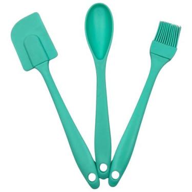 Imagem de Jogo De Espátula Colher Em Silicone Resistente 3 Peças - ECOS, Verde