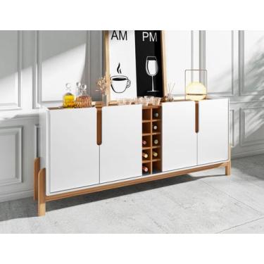 Imagem de Aparador Buffet Armário Lizz 4 Portas Adega 1,90 Mdf/Madeira - DecorMo