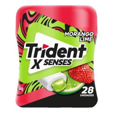 Imagem de Chiclete Trident X Senses Sabor Morango Lime 54g
