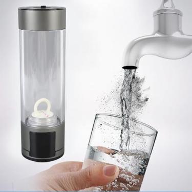 Imagem de Gerador de Garrafas de água de Hidrogênio, 6 Minutos e 12 Minutos de Produção de Gás, Saída de Inalação Independente, Copo de Viagem Portátil PCTG Com Bateria Duradoura, Anel de