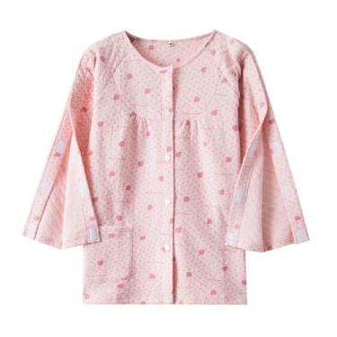 Imagem de SJHDUNBW Fácil de colocar e tirar roupas de amamentação calças de paciente acamadas algodão auxiliar de amamentação para diálise pós-cirurgia uso de idosos