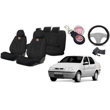 Imagem de Kit Completo Banco Siena 1996 a 2003: Capas, Volante, Chaveiro - Iron 