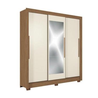Imagem de Guarda-roupa Casal 204cm 3 Portas 9 Gavetas Com Espelhos Arnaut Estilo