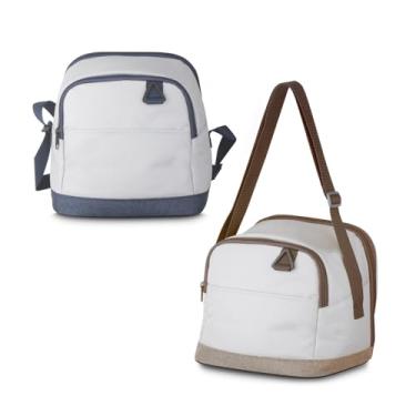 Imagem de Bolsa 8 Litros térmica em tecido poliéster 600D com bolso frontal,Possui alça de transporte com regulagem e parte interna soldada para melhor conservação térmica UTILY (Marrom)