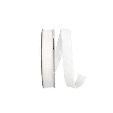 Imagem de Reliant Ribbon Fita de veludo com borda tecida, branca