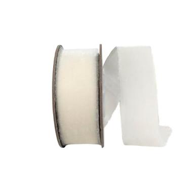 Imagem de Reliant Ribbon Fita de veludo com borda desgastada Dutchess, marfim