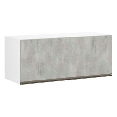 Imagem de Armário Basculante 80cm 1 Porta Branco Polar C/Concreto