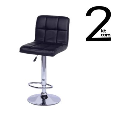 Imagem de Conjunto 2 Banquetas Recife Preta