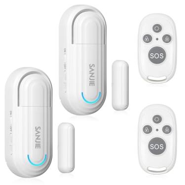 Imagem de SanJie Alarmes De Porta Piscina Para Segurança Infantil/Segurança Residencial/Demência, Alarme Abertura Sem Fio, Sensores Janela, Volume Ajustável 0 A 120 Db, 4 Modos Funcionamento, 2 Sensores, Cont