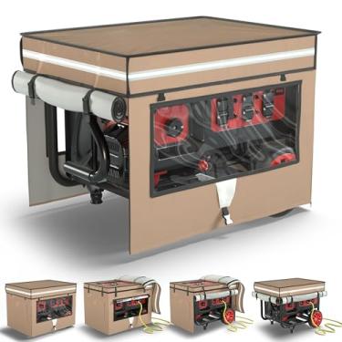 Imagem de JIAHOO Capas Para Gerador Em Funcionamento, 38" C X 28" L 27" A, Capa Resistente Áreas Externas, Compatível Com Geradores De Mais 10.000 W, Proteção Todas As Estações, Cáqui
