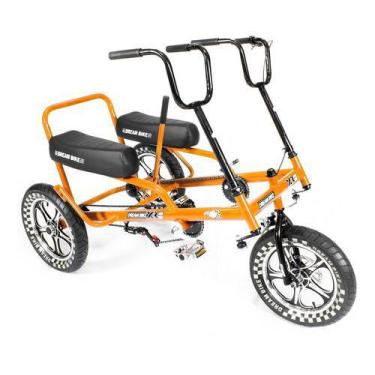 Imagem de Triciclo Bicicleta Xr16 Lazer Praia Parque Pedal Laranja - Dream Bike