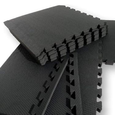 Imagem de kit 20 Placas Tatame EVA Preto 50x50x10mm -