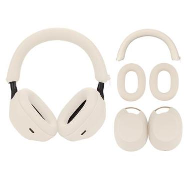 Imagem de Conjunto de capa para fones de ouvido Sony WH-1000XM5 Adhiper Off Whit