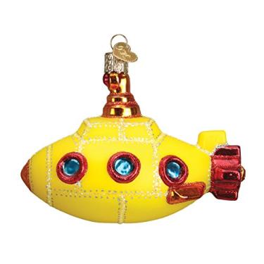 Imagem de Old World Christmas Ornamentos: Ornamentos soprados de vidro mar e mergulho para árvore de Natal, submarino