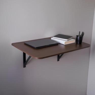 Imagem de Mesa de Apoio Fixa Parede 60x30 MDF Madeira Prática e Estilosa - Macla
