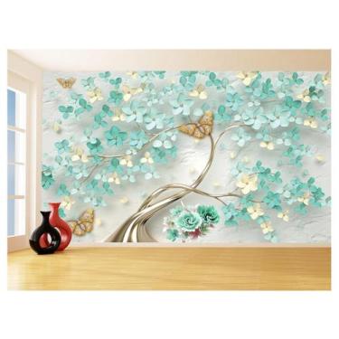 Imagem de Papel De Parede 3D Floral Textura Sala Flores 3,5M Xfl263 - Você Decor