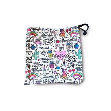 Imagem de Destira Bolsa De Ginástica Com Cordão E Estampa Divertida Unicórnios