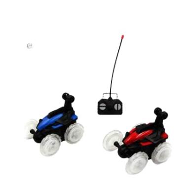 Imagem de Carro de Controle Remoto com Acrobacias, Rodas com LED, Cores Azul e Vermelho, 2 Unidades