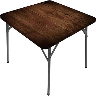 Imagem de Capa de mesa de madeira ajustada, estampa de textura de prancha de madeira, toalha de mesa impermeável interna/externa, sala de jantar de pátio e cozinha, serve para mesa de 122 x 172 cm