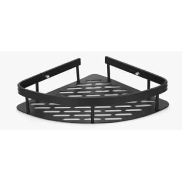 Imagem de Prateleira Canto Para Banheiro Cozinha: Porta Shampoo, Sabonete, Nicho Organizador Em Alumínio Industrial Sem Furos Na Parede