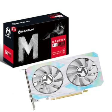 Imagem de maxsun Placa de vídeo GPU AMD Radeon RX 580 8GB 2048SP GDDR5 para PC Gaming DirectX 12 DVI, HDMI, DisplayPort Multi Monitors Extend (branco)