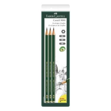 Imagem de Ecolápis Grafite Faber-Castell 9000 2B 6B 8B Ctl c/ 3 Unid - SM/90008B