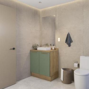 Imagem de Gabinete para Banheiro 2 Portas com Tampo Botanic - Kappesberg