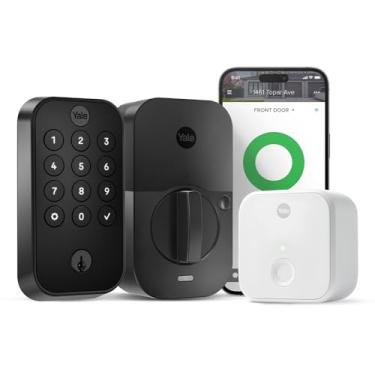 Imagem de Yale Teclado Assure Lock 2 com conexão Wi-Fi, fechadura de camurça preta para anfitriões de aluguel de férias, YRD410-CB1-BSP