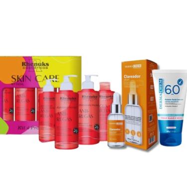 Imagem de Kit Skincare Anti rugas + Serum Clareador + Protetor Solar FPS60
