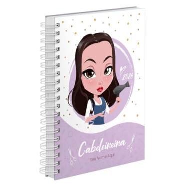 Imagem de Agenda Comercial 2026 Personalizada Capa Dura Cabeleireira Liso Cores (Lilás)