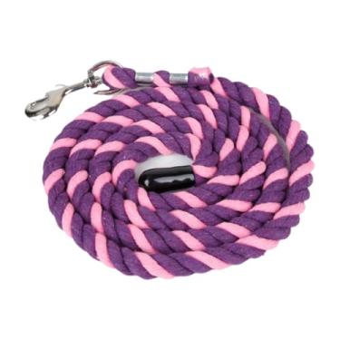 Imagem de Vaveren Corda de chumbo para cavalo, linha de estocada, equipamento equestre para caminhada, demonstração, fixação em cabresto ou arreio, guia prática para, Rosa Roxo