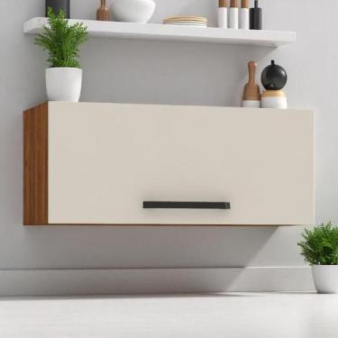 Imagem de Armário Refrigerador 700 Ametista Nogueira Off White - Kits Paraná