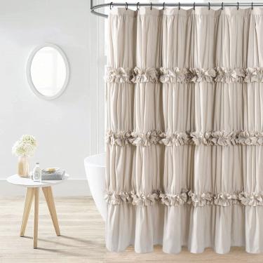 Imagem de Cortina de chuveiro Homechoice Decor Camel Ruffle 180x210cm