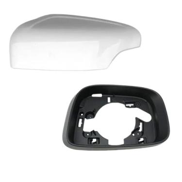 Imagem de Capa de espelho retrovisor lateral externo, conjunto de acabamento de moldura, caixa compatível com Volvo XC60 2009 2010 2011 2012 2013(White Cap Frame L)
